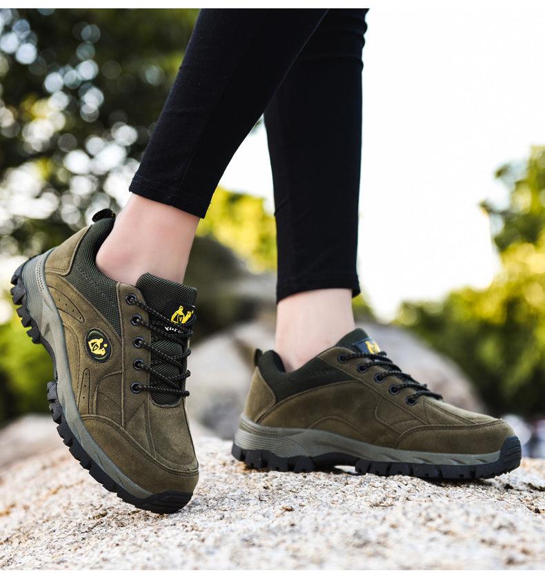 Chaussures de randonnée d'hiver pour couple, chaudes pour hommes, légères, antidérapantes, basses, pour la marche, le trekking, l'escalade et la course par temps froid.