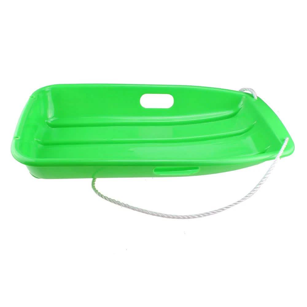Traîneau à neige en plastique durable en forme de bateau pour enfant et adulte
