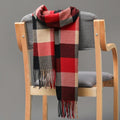 Écharpe Plaid Douce d'Hiver pour Extérieur, Châle Unisexe, Foulards Chauds et Légers, Écharpe Élégante en Cachemire, Hijab, Écharpe Stylée avec Glands pour Femmes et Hommes 185*35cm