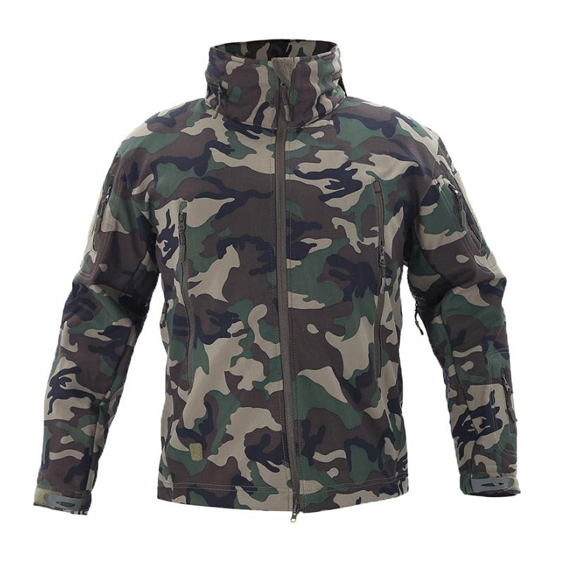 Veste polaire d'hiver pour hommes, imperméable et douce, camouflage, manteau tactique de randonnée, veste uniforme polaire thermique pour hommes, vêtements décontractés, escalade, veste chaude, entraînement, coupe-vent d'extérieur.