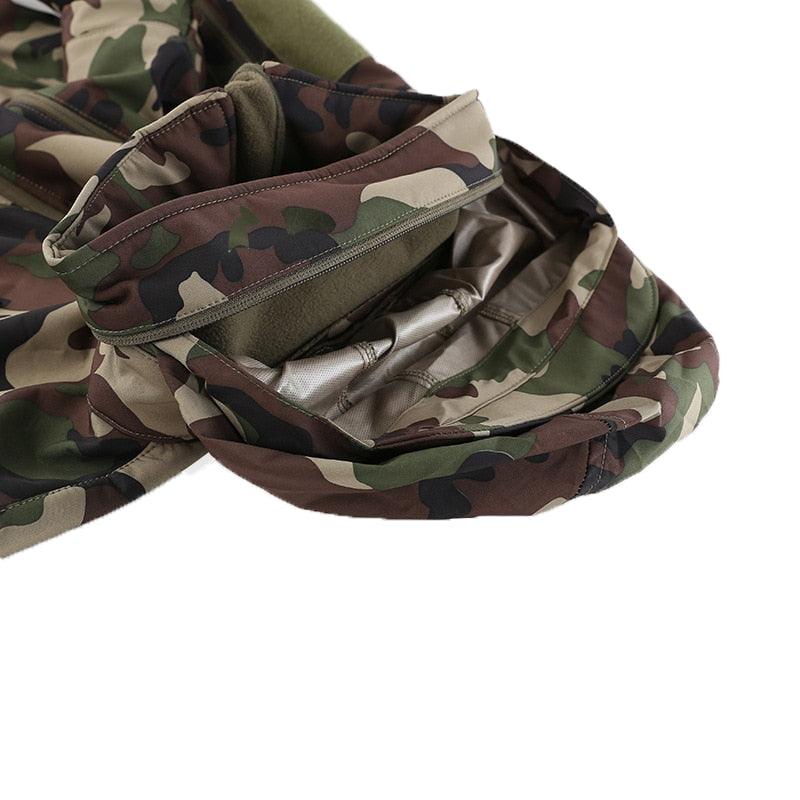 Veste polaire d'hiver pour hommes, imperméable et douce, camouflage, manteau tactique de randonnée, veste uniforme polaire thermique pour hommes, vêtements décontractés, escalade, veste chaude, entraînement, coupe-vent d'extérieur.