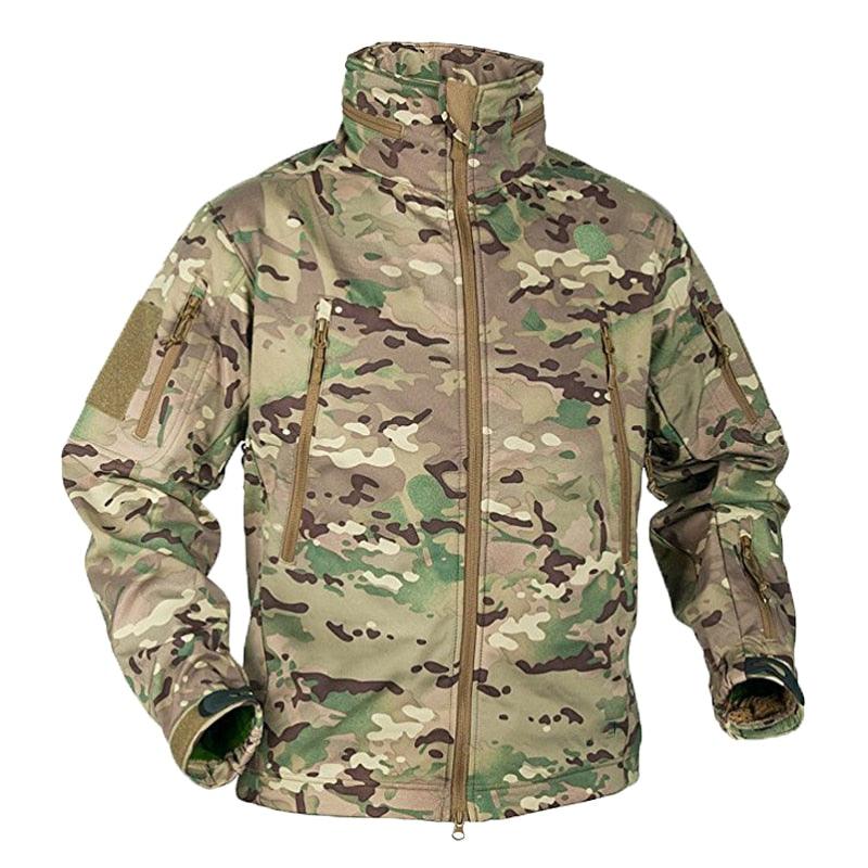 Veste polaire d'hiver pour hommes, imperméable et douce, camouflage, manteau tactique de randonnée, veste uniforme polaire thermique pour hommes, vêtements décontractés, escalade, veste chaude, entraînement, coupe-vent d'extérieur.