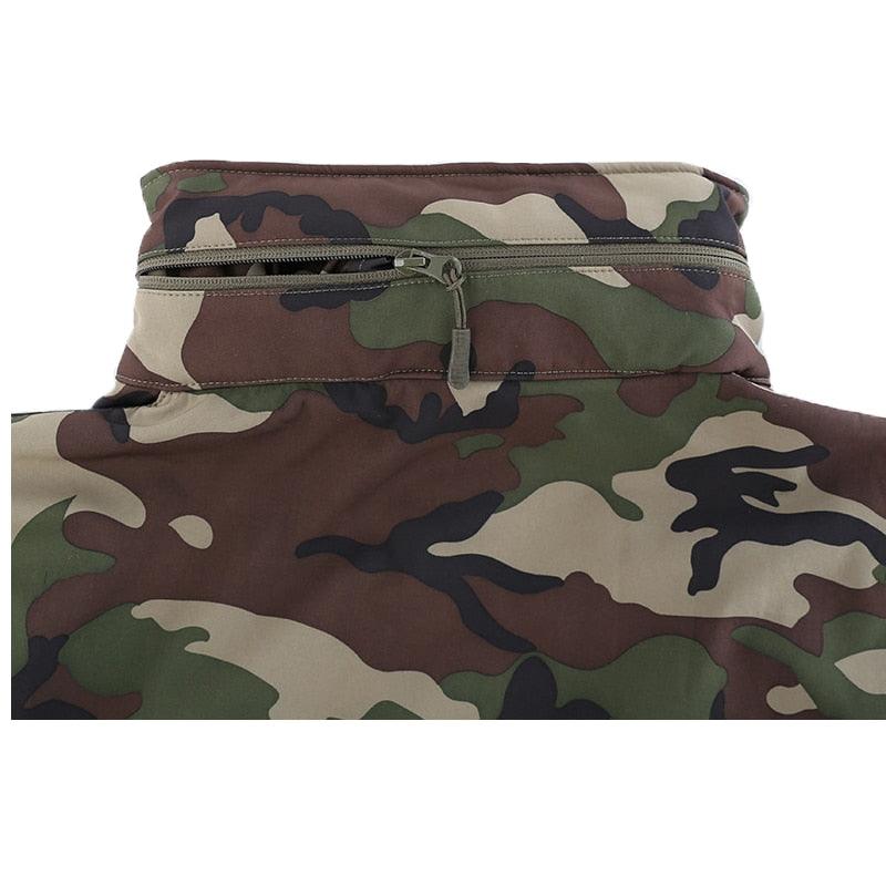 Veste polaire d'hiver pour hommes, imperméable et douce, camouflage, manteau tactique de randonnée, veste uniforme polaire thermique pour hommes, vêtements décontractés, escalade, veste chaude, entraînement, coupe-vent d'extérieur.