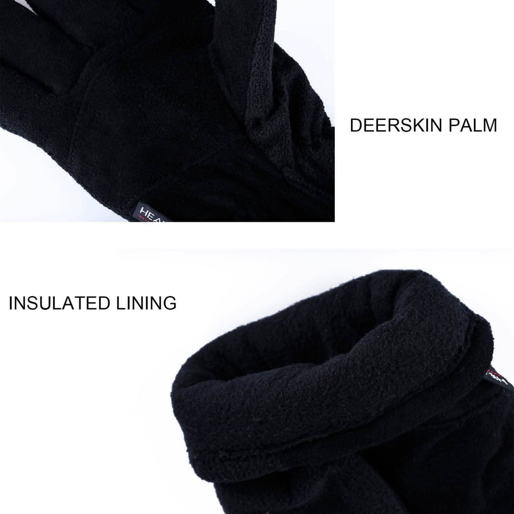 Gants d'hiver en peau de daim paume en cuir suédé -20°F gants de travail anti-froid