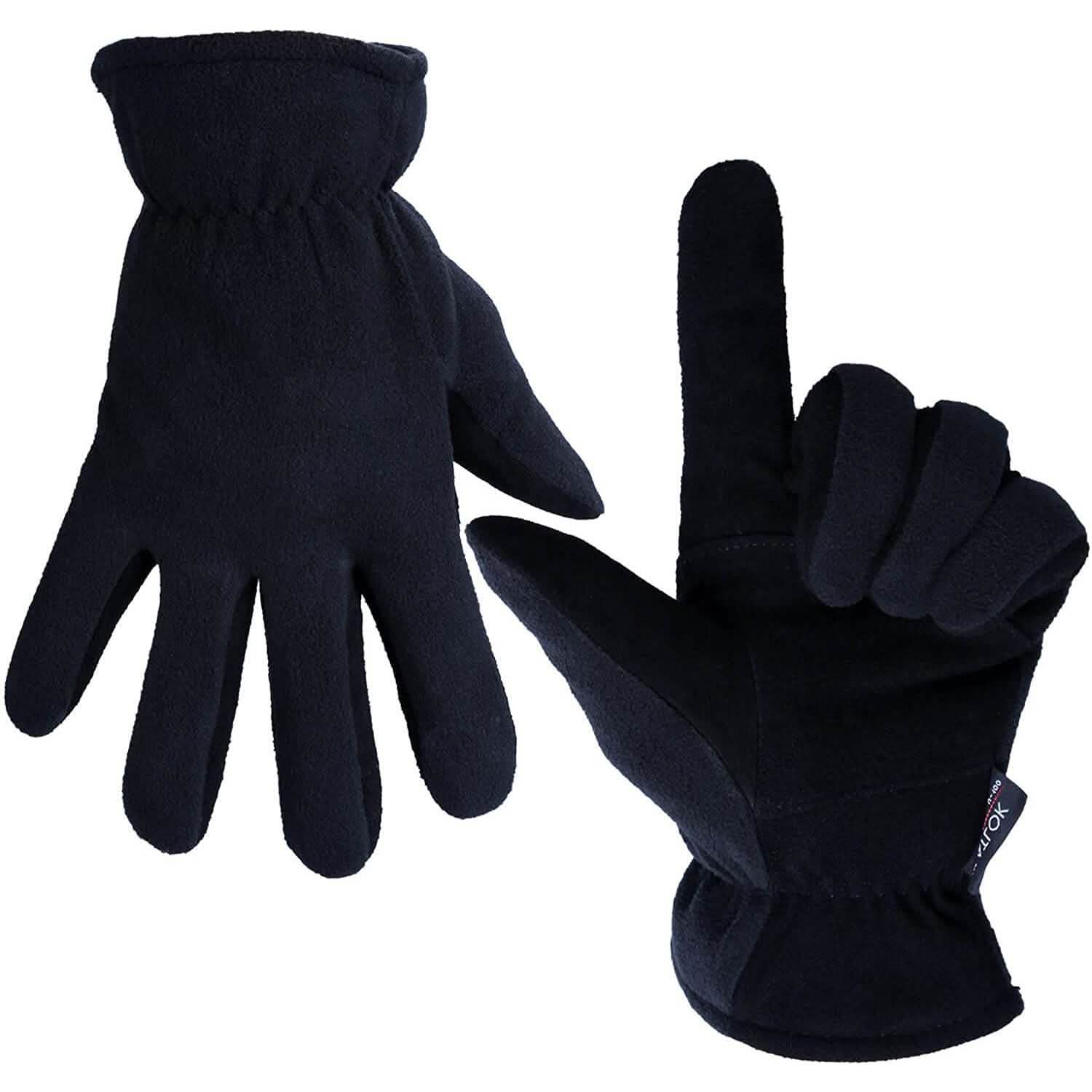 Gants d'hiver en peau de daim paume en cuir suédé -20°F gants de travail anti-froid