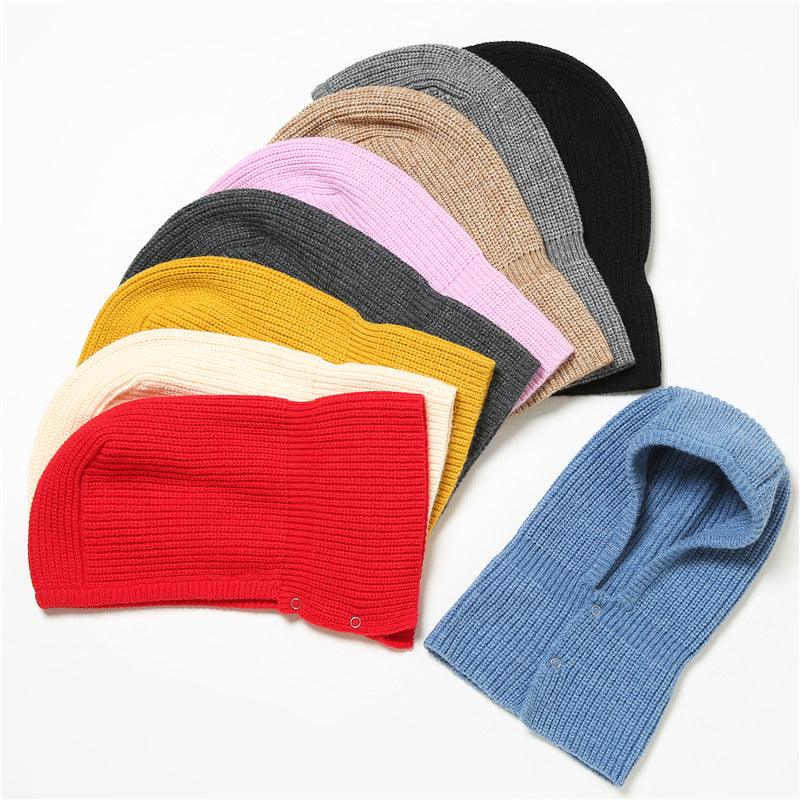 Bonnet d'hiver Skullies Bonnets Chapeaux Hommes Femmes Écharpe Chaude Respirante Capuche Tricotée Casquettes Cagoule Masque Gorras Bonnet Tricoté Capuche Visage Cache-col à Cordon Doux Cagoule Pull Bonnet Tricoté pour Adultes Hommes Femmes Bonnets de Ski