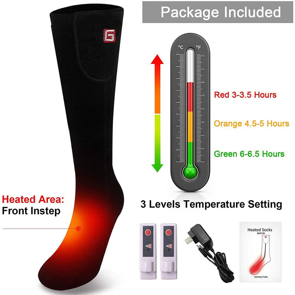 Chaussettes chauffantes d'hiver pour hommes et femmes - Kit chaussettes chauffantes électriques à batterie