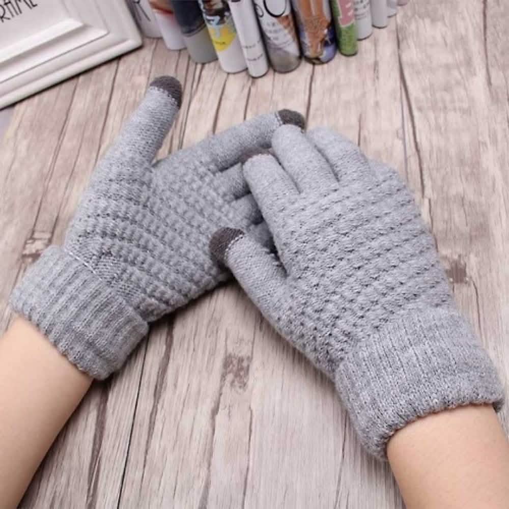 Gants d'hiver tricotés compatibles avec les écrans tactiles