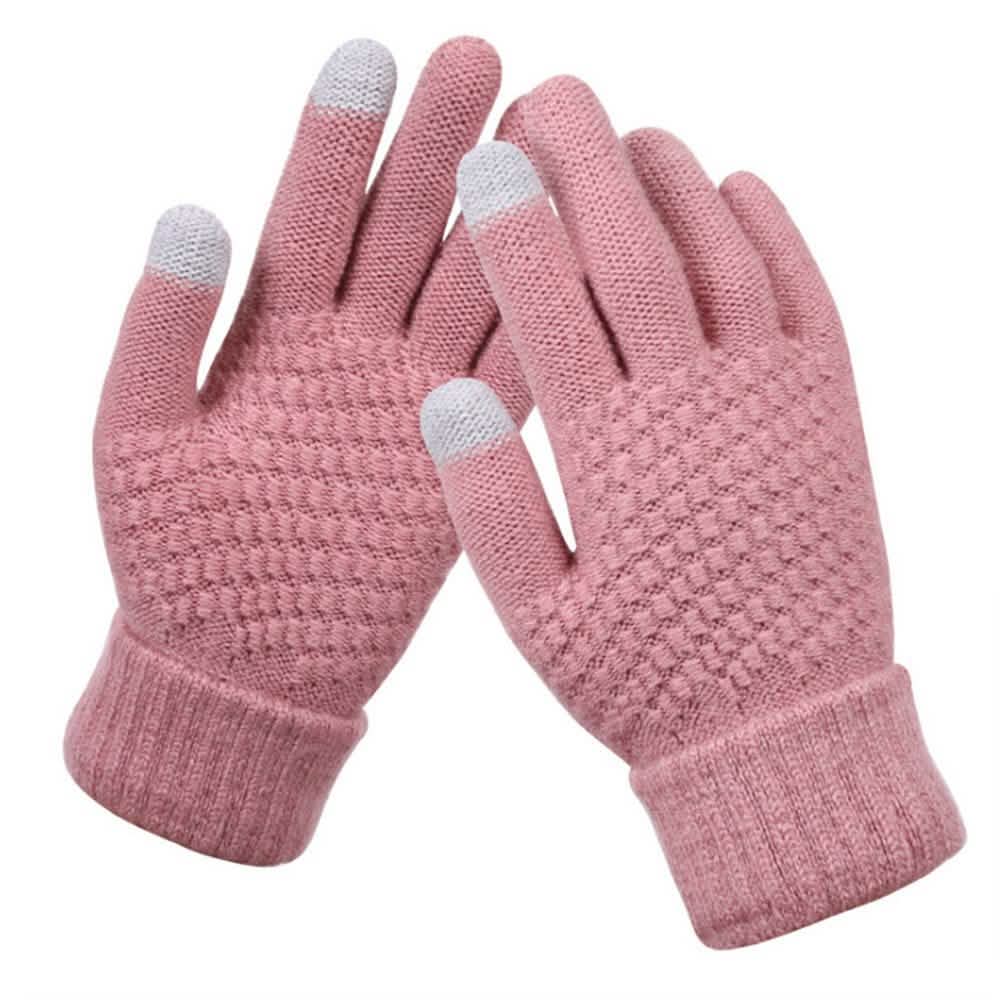 Gants d'hiver tricotés compatibles avec les écrans tactiles