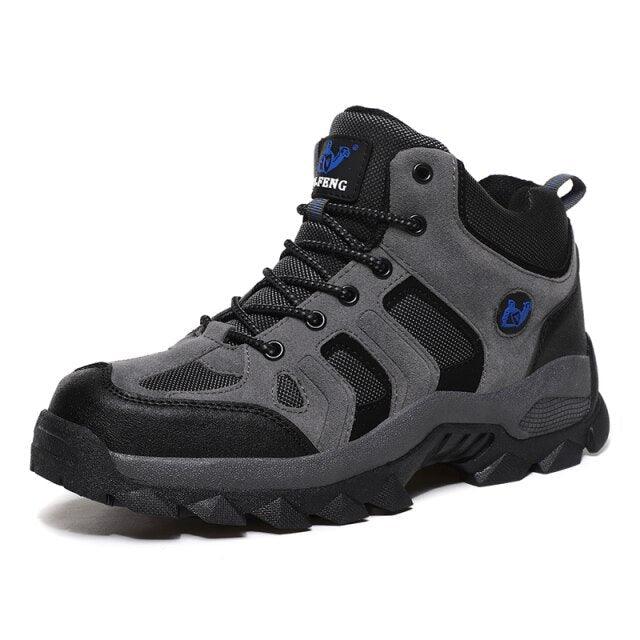 Bottes d'hiver en cuir pour hommes Fourrure Super chaudes Bottes de neige Hommes Chaussures de travail d'hiver décontractées Bottes en caoutchouc montantes Hiver Chaud Plein air Marche Lacets Antidérapantes Respirantes Bottines
