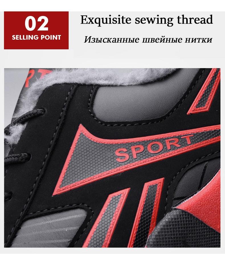 Baskets en cuir d'hiver imperméables et chaudes pour hommes Chaussures de travail décontractées pour hommes Baskets de marche classiques, légères, souples et modernes en cuir à lacets antidérapantes pour l'automne