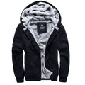 Veste zippée à capuche à manches longues pour hommes d'hiver