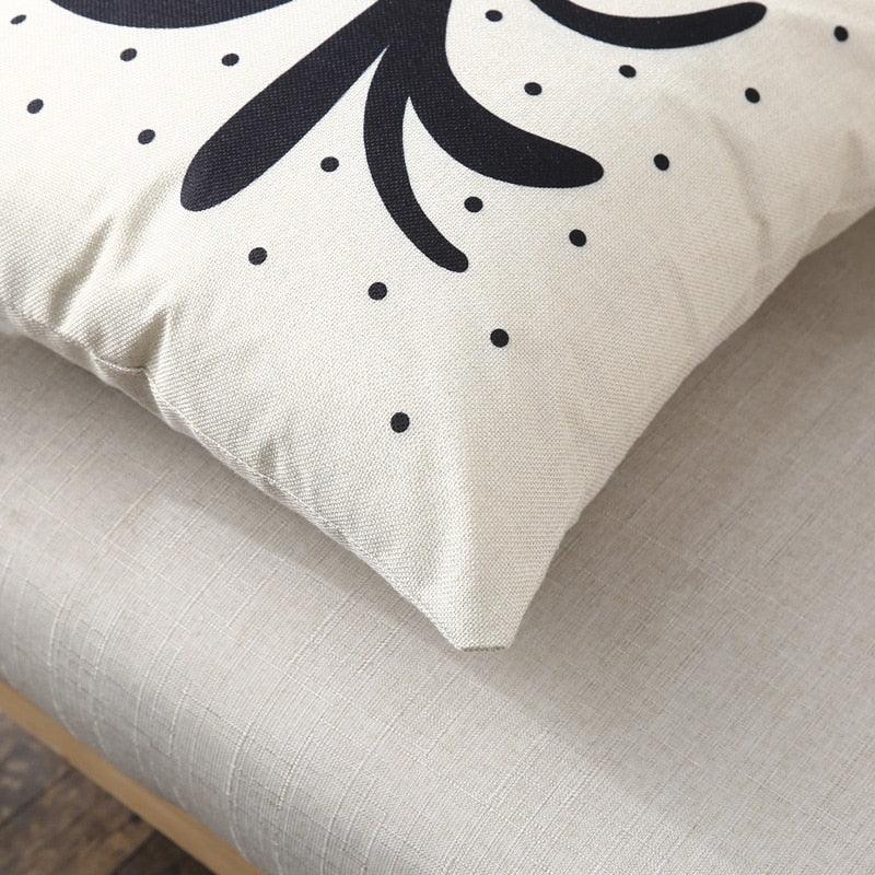 Housse de coussin de Noël d'hiver Joyeux Noël Housse de coussin de Père Noël rouge Housse de coussin de Noël à carreaux rouges Housse de coussin texte Flocons de neige Arbre de Noël