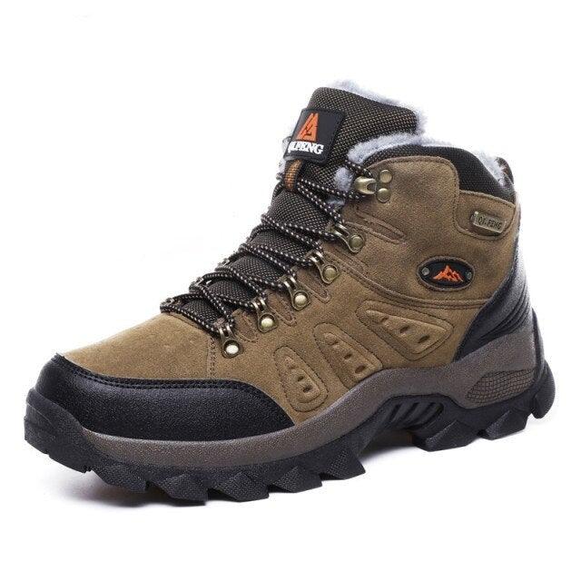 Bottes d'hiver chaudes et douces pour hommes, confortables et antidérapantes, pour la randonnée et la marche, bottes de neige de sport d'extérieur pour hommes, imperméables et légères, bottines chaudes et confortables pour la randonnée décontractée.