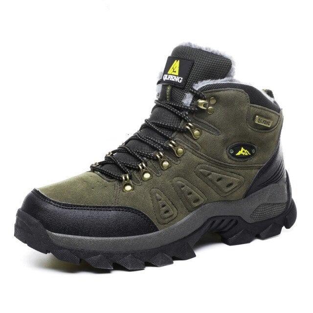 Bottes d'hiver chaudes et douces pour hommes, confortables et antidérapantes, pour la randonnée et la marche, bottes de neige de sport d'extérieur pour hommes, imperméables et légères, bottines chaudes et confortables pour la randonnée décontractée.
