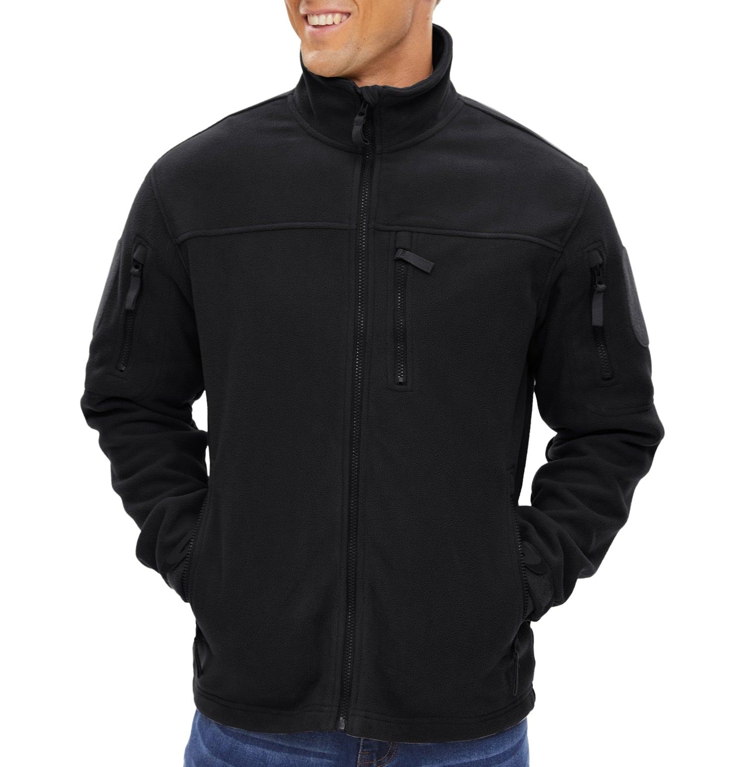 Veste tactique en polaire d'hiver pour homme, design unique, veste de travail thermique d'hiver pour homme, manteaux de sécurité chauds thermiques pour la pêche et le travail, manteau polaire doux d'hiver avec plusieurs poches