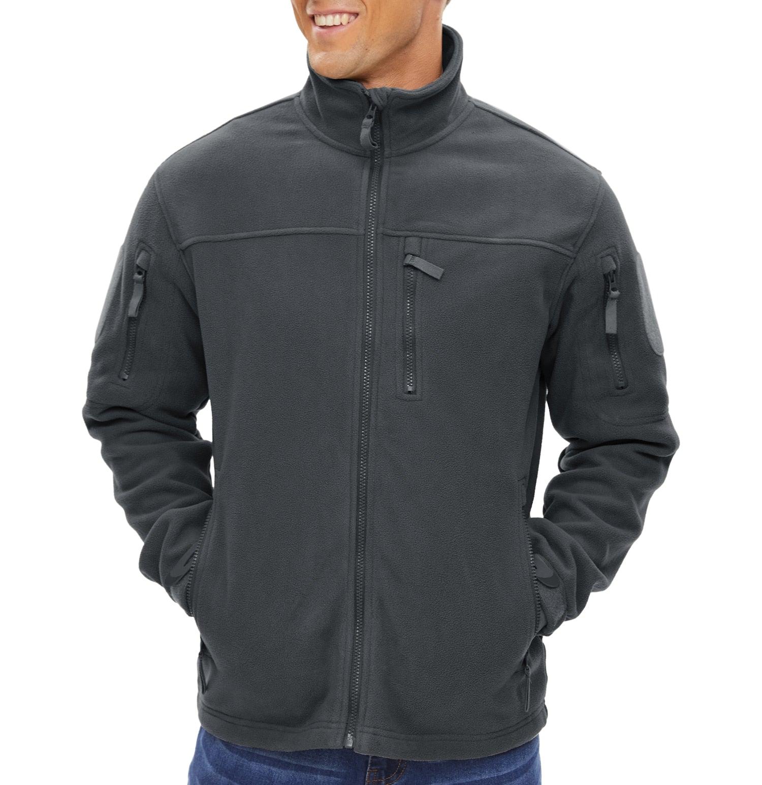 Veste tactique en polaire d'hiver pour homme, design unique, veste de travail thermique d'hiver pour homme, manteaux de sécurité chauds thermiques pour la pêche et le travail, manteau polaire doux d'hiver avec plusieurs poches