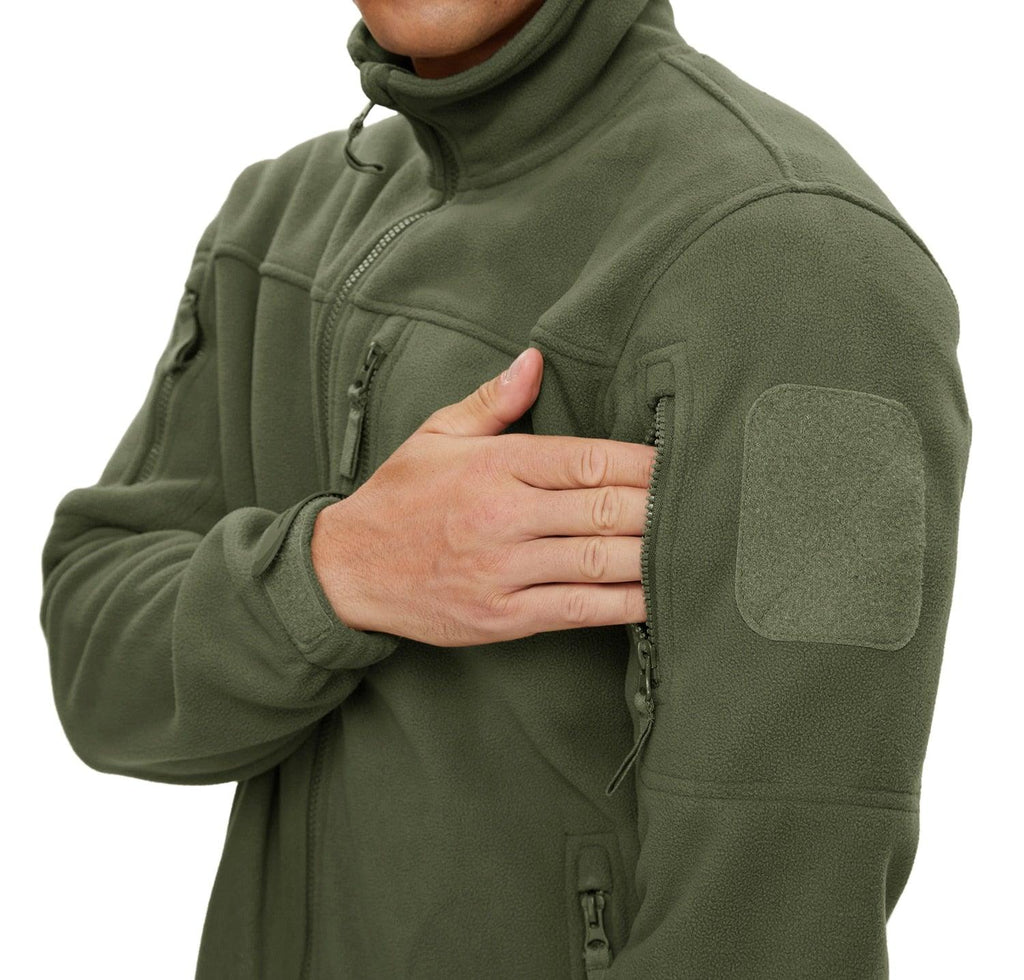 Veste tactique en polaire d'hiver pour homme, design unique, veste de travail thermique d'hiver pour homme, manteaux de sécurité chauds thermiques pour la pêche et le travail, manteau polaire doux d'hiver avec plusieurs poches