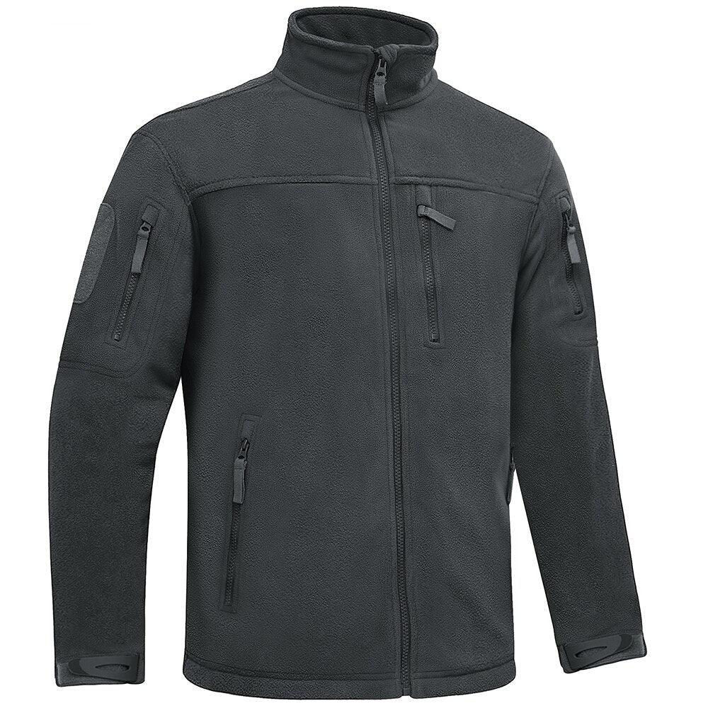 Veste tactique en polaire d'hiver pour homme, design unique, veste de travail thermique d'hiver pour homme, manteaux de sécurité chauds thermiques pour la pêche et le travail, manteau polaire doux d'hiver avec plusieurs poches