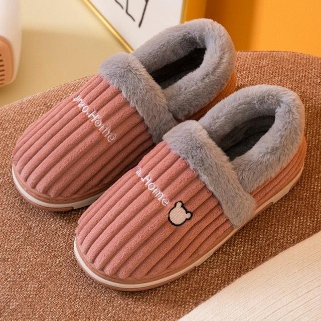 Pantoufles d'intérieur chaudes pour femme, motif chat, antidérapantes, pour la maison, le sol, la chambre à coucher, couple, pantoufles en peluche confortables, mignonnes, chat porte-bonheur, chaudes, pour l'intérieur.