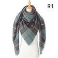 Chaud Hiver Doux Bandana Plaid Chaud Couvre-chef Foulards Triangulaires Écharpe Cachemire Écharpe Tricotée Châles Hijabs Châles Écharpe Élégante Cachemire Écharpe Couvre-chef Bandana Couverture Châles Enveloppes Pour Femme