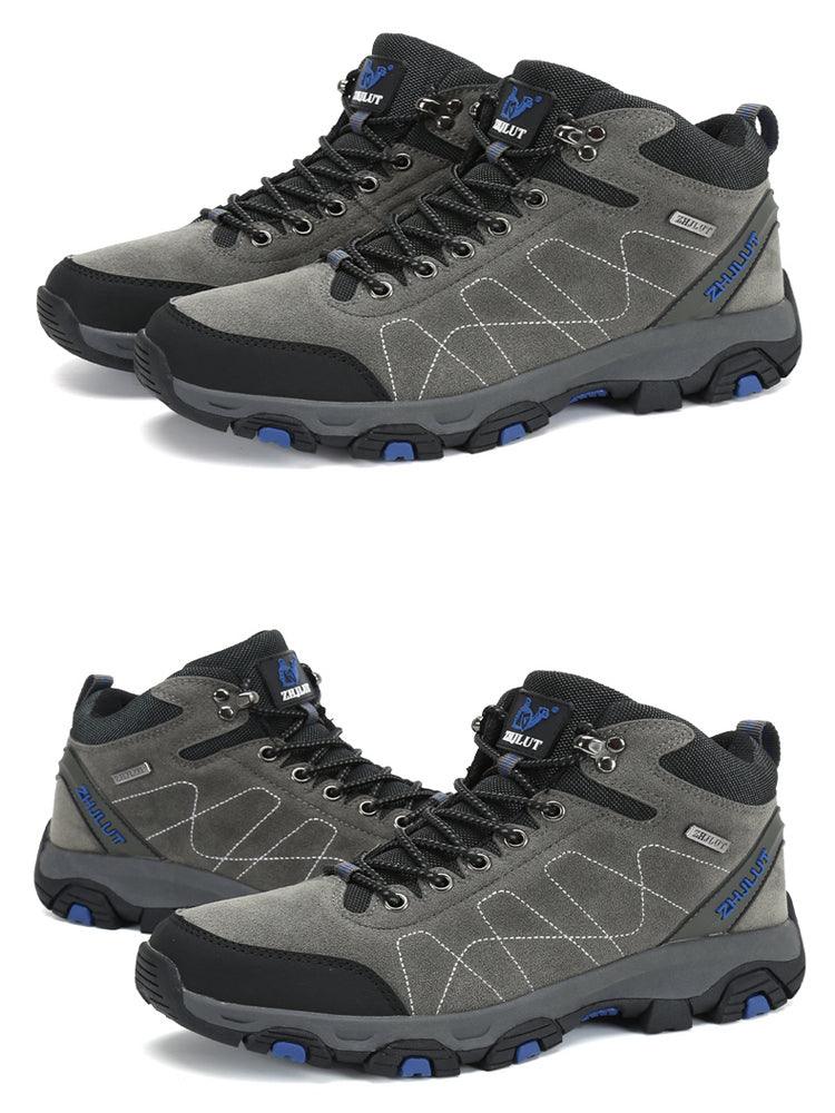 Bottes de sport d'hiver chaudes pour hommes Chaussures de randonnée antidérapantes pour hommes Bottes de sport pour hommes et femmes Chaussures de chasse extérieures montantes à lacets antidérapantes Bottines décontractées au design robuste