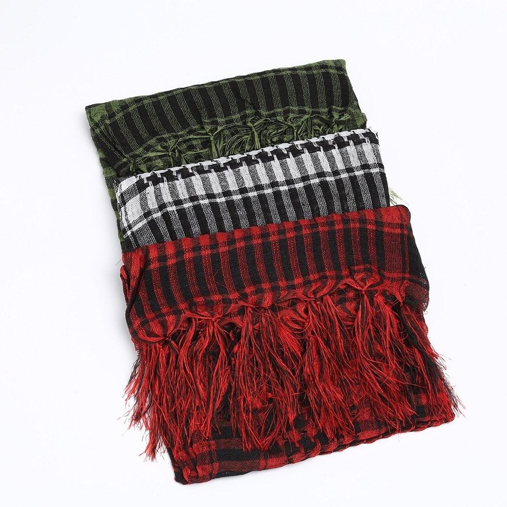Écharpe militaire légère unisexe pour homme, motif militaire, arabe, tactique, désert, Keffiyeh, Shemagh, Palestine, islamique, multifonction, en coton, pour homme et femme