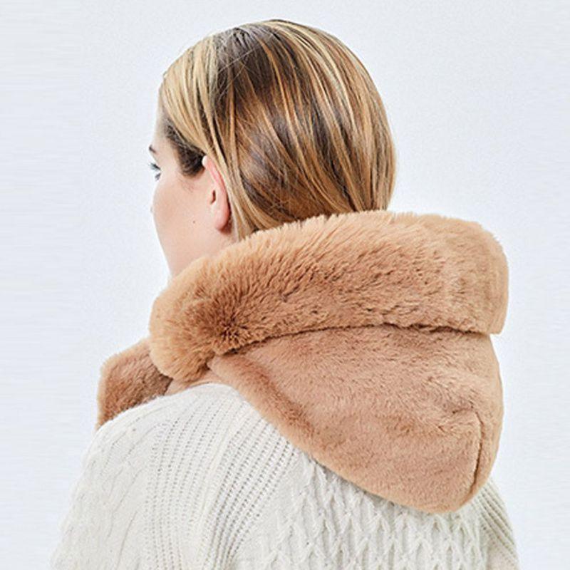 Bonnet de ski tricoté 3 en 1 pour femme avec écharpe cache-cou doublé polaire, cagoule, masque facial, cagoule adulte pour sports de plein air, masque facial d'hiver coupe-vent en polaire pour hommes et femmes, cagoule chaude, chapeau, écharpe
