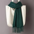 Écharpe d'hiver pour femmes, châle uni, wraps pour l'hiver, décontractée, idéale pour voyager, écharpe à pampilles en laine, écharpe douce et chaude pour enfant en bas âge, couleur unie.