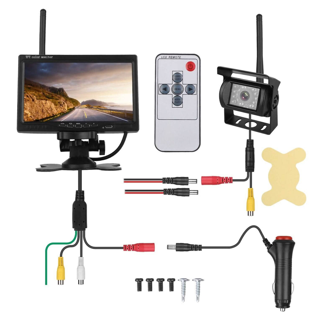 Système de caméra de recul sans fil Kit moniteur de vue arrière pour véhicule