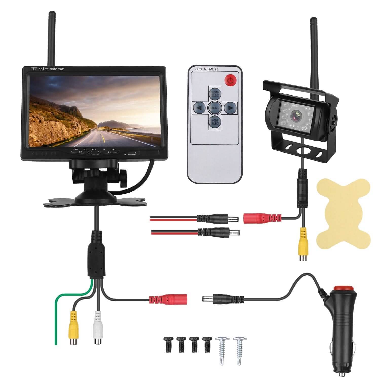 Système de caméra de recul sans fil Kit moniteur de vue arrière pour véhicule