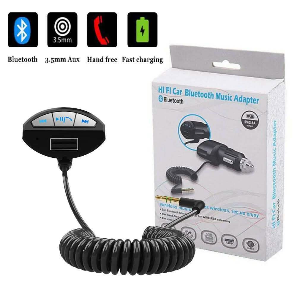 Adaptateur récepteur audio Bluetooth sans fil pour port audio AUX de voiture ou casque