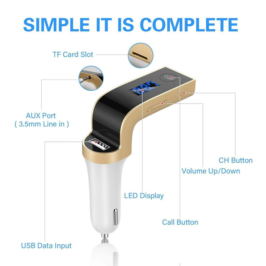 Kit mains libres Bluetooth transmetteur FM pour voiture