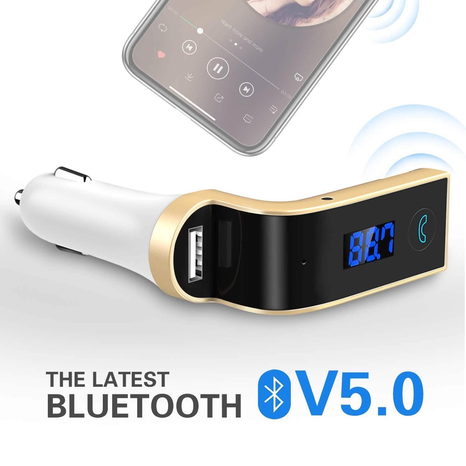 Kit mains libres Bluetooth transmetteur FM pour voiture