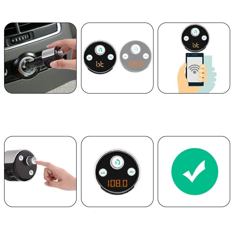 Kit voiture transmetteur FM Bluetooth sans fil