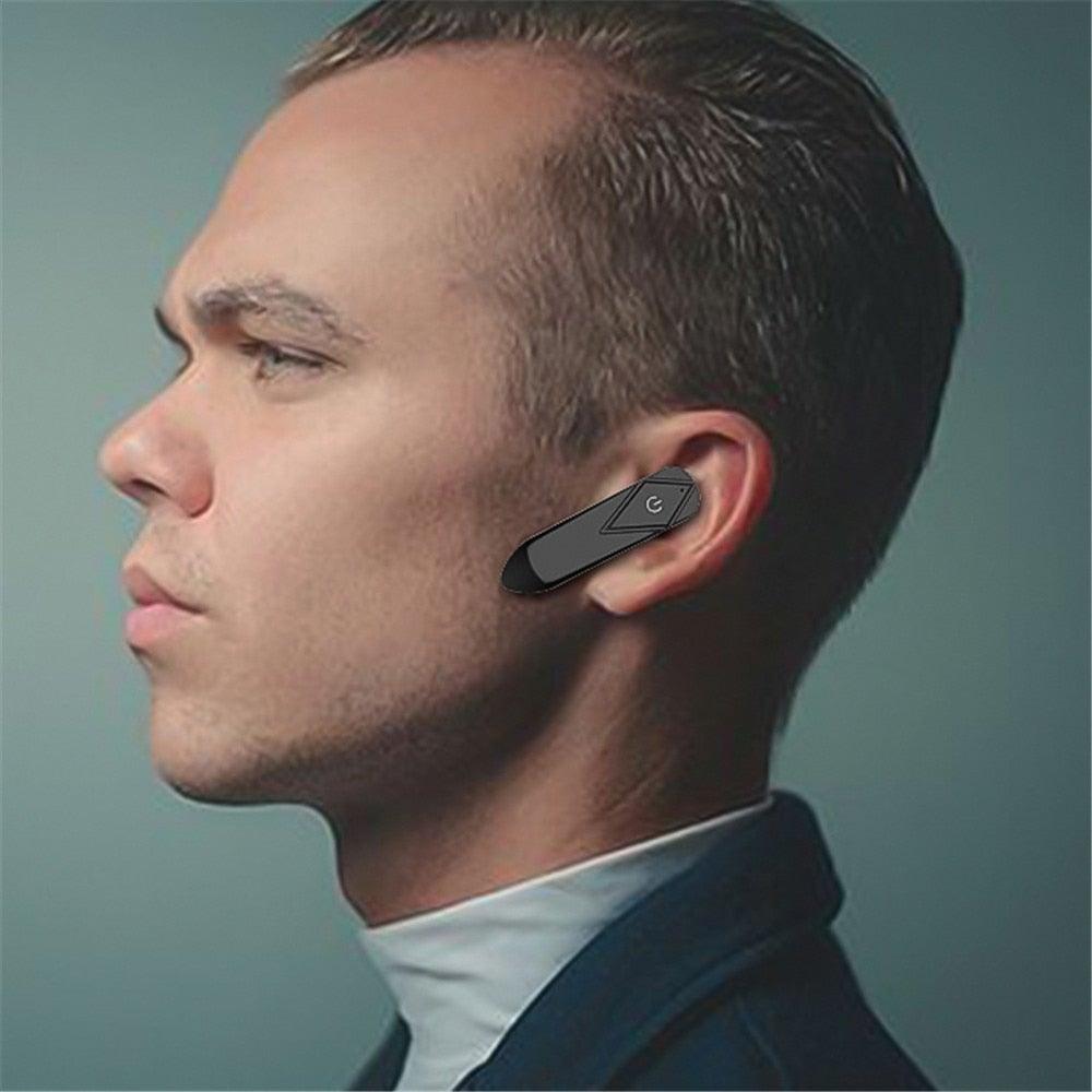 Écouteurs Bluetooth sans fil, mains libres, longue veille, V5.0, étanches, pour le sport, avec microphone pour la conduite