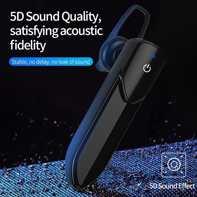 Écouteurs Bluetooth sans fil, mains libres, longue veille, V5.0, étanches, pour le sport, avec microphone pour la conduite