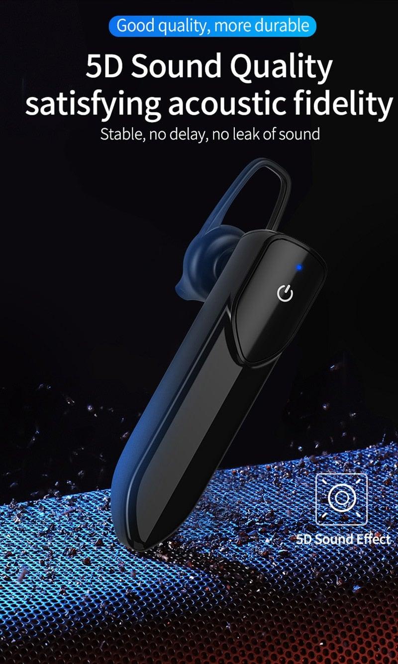 Écouteurs Bluetooth sans fil, mains libres, longue veille, V5.0, étanches, pour le sport, avec microphone pour la conduite