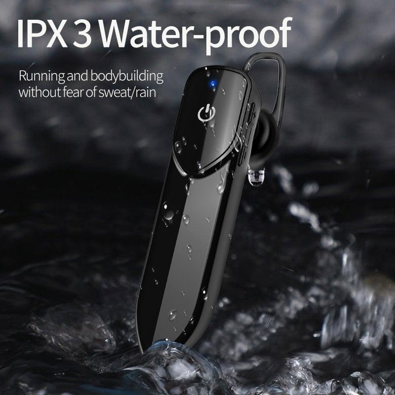 Écouteurs Bluetooth sans fil, mains libres, longue veille, V5.0, étanches, pour le sport, avec microphone pour la conduite