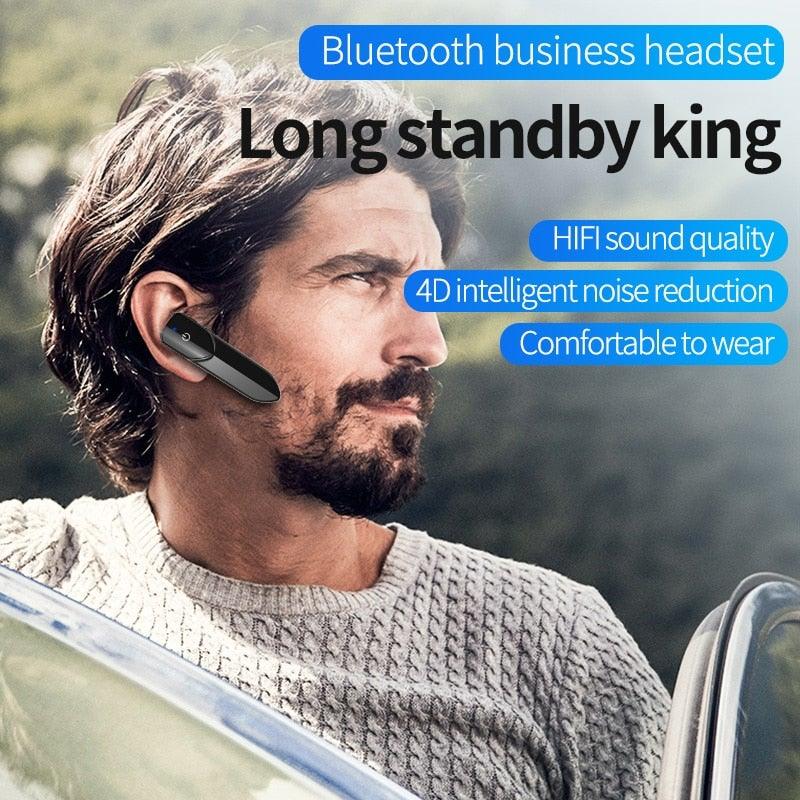 Écouteurs Bluetooth sans fil, mains libres, longue veille, V5.0, étanches, pour le sport, avec microphone pour la conduite