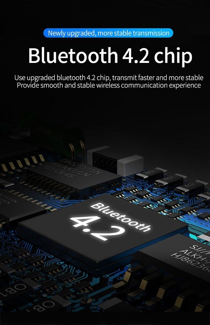 Écouteurs Bluetooth sans fil, mains libres, longue veille, V5.0, étanches, pour le sport, avec microphone pour la conduite