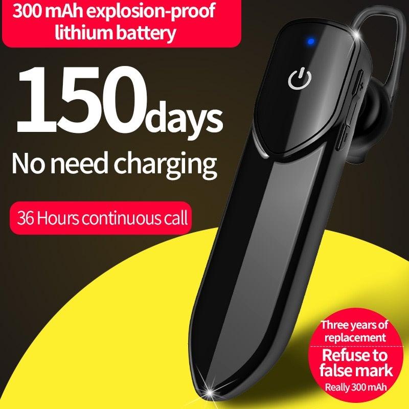 Écouteurs Bluetooth sans fil, mains libres, longue veille, V5.0, étanches, pour le sport, avec microphone pour la conduite
