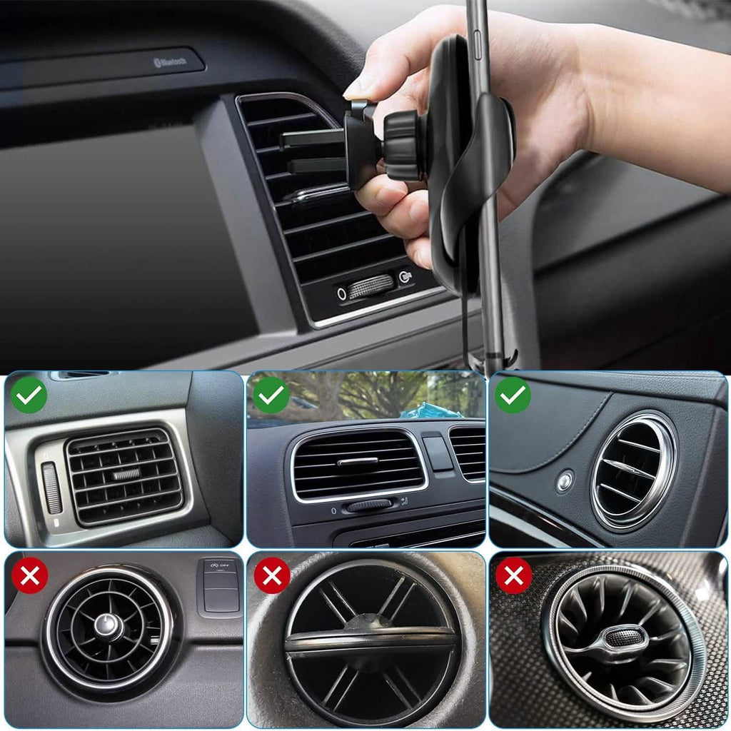 Chargeur de voiture sans fil 15W Qi Charge rapide Support de voiture