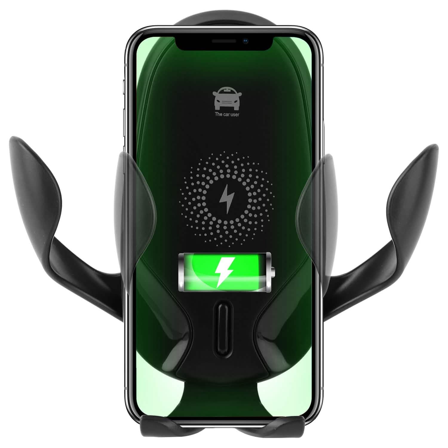 Chargeur de voiture sans fil 15W Qi Charge rapide Support de voiture