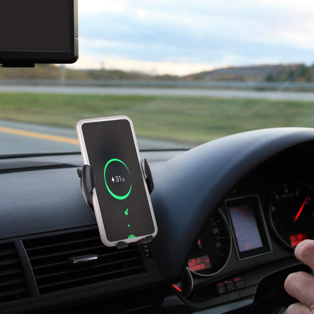 Chargeur de voiture sans fil 15W Qi Charge rapide Support de voiture