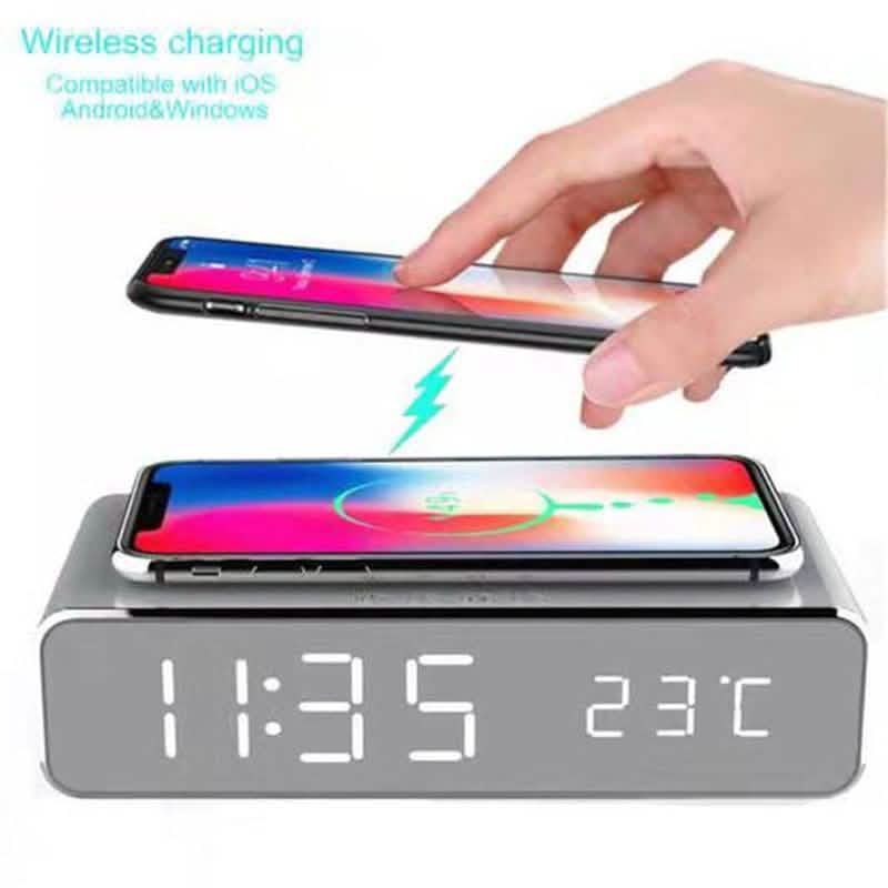 Réveil numérique avec recharge sans fil