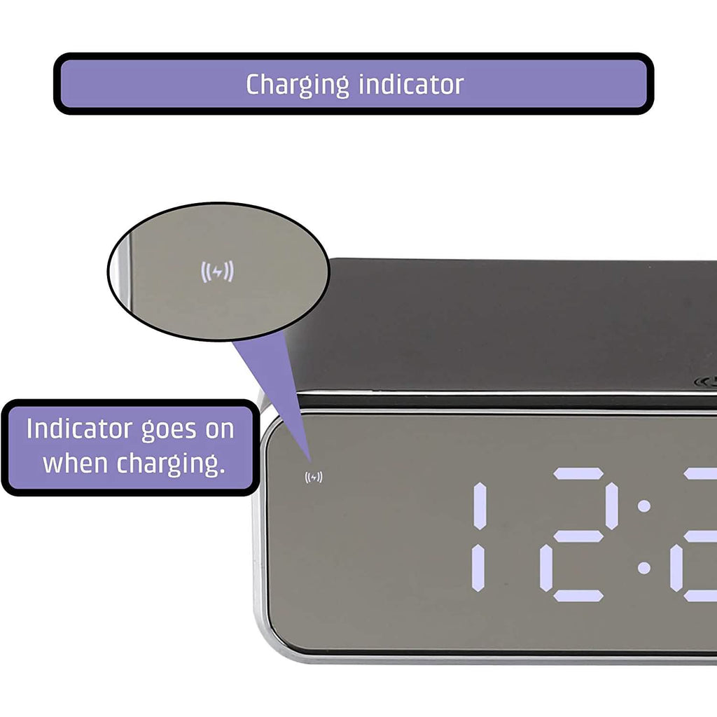 Réveil numérique avec recharge sans fil