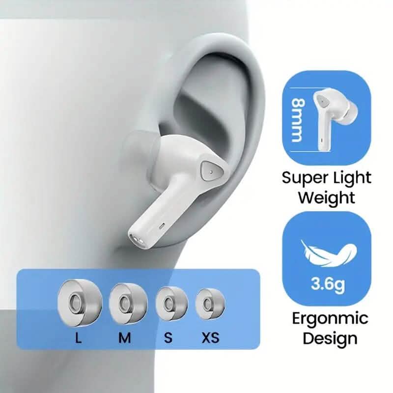 Écouteurs sans fil avec étui de recharge à écran tactile intelligent