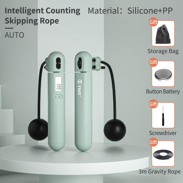 Corde à Sauter Électronique sans Fil avec Compteur, Vitesse Réglable, Poignée Souple Antidérapante, Compteur de Calories, Corde à Sauter Numérique Ajustable pour Entraînement en Intérieur et Fitness