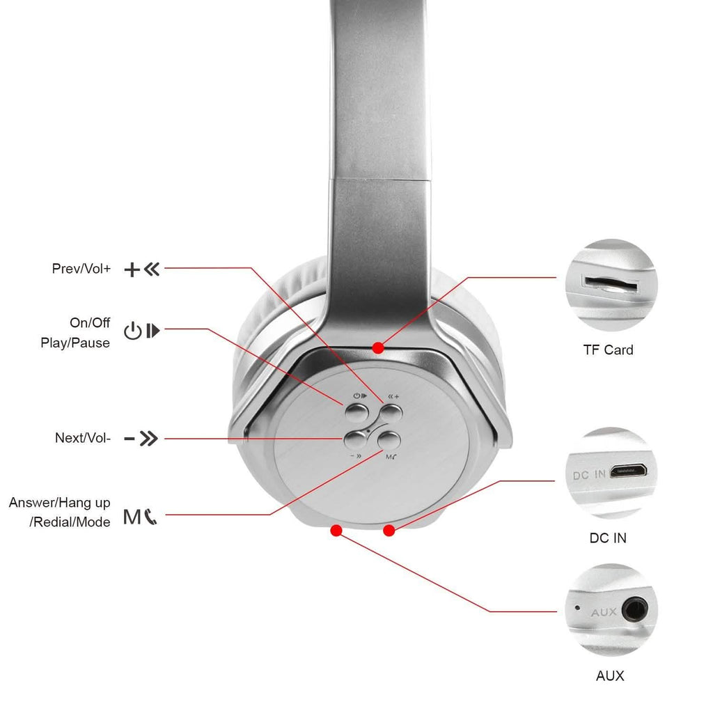Casque pliable sans fil avec haut-parleur intégré